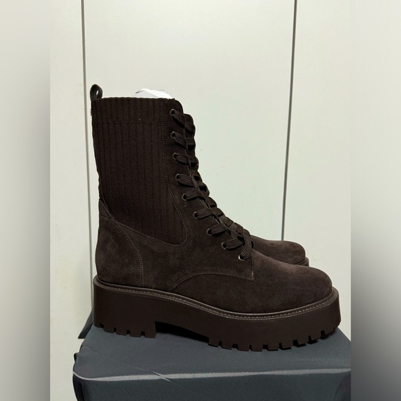 New Sam Edelman Women's Evina Combat Platform Boot - Picture 3 of 11